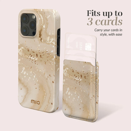 Mio By Mobilize Mio Gold Marble MagSafe Compatible Card Houder productafbeelding 6