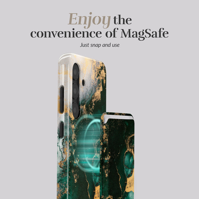 Mio By Mobilize Mio Green Marble MagSafe Compatible Card Houder productafbeelding 2