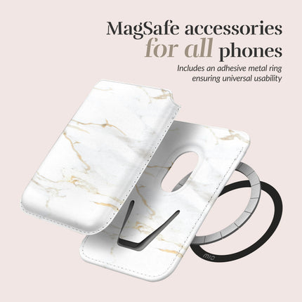 Mio By Mobilize Mio White Marble MagSafe Compatible Card Houder productafbeelding 5