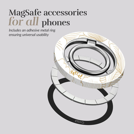 Mio By Mobilize Mio White Roses MagSafe Compatible Ring Houder productafbeelding 5
