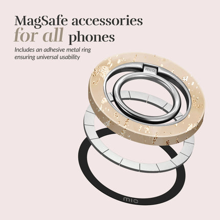 Mio By Mobilize Mio Gold Marble MagSafe Compatible Ring Houder productafbeelding 5