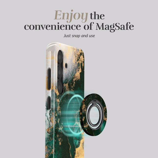 Mio By Mobilize Mio Green Marble MagSafe Compatible Ring Houder productafbeelding 2