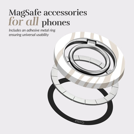 Mio By Mobilize Mio Sandy Zebra MagSafe Compatible Ring Houder productafbeelding 5