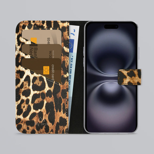 My Style Flex Wallet For Apple Iphone 16 Plus Wild Leopard
