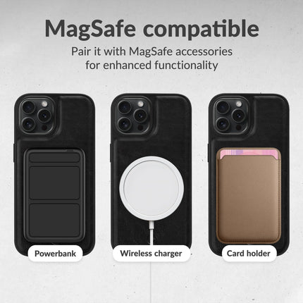 Mobilize 2In1 Magsafe Compatible Gelly Wallet Case Apple Iphone 16E Black