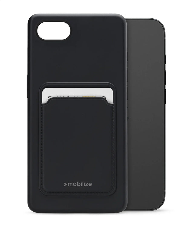 Mobilize Rubber Gelly Card Case Apple Iphone 16E Matt Black