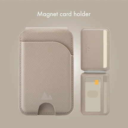 My Style MagSafe Compatible Magnet Card Houder met Stand Function Warm Grey productafbeelding 2