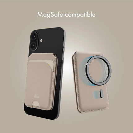 My Style MagSafe Compatible Magnet Card Houder met Stand Function Warm Grey productafbeelding 3