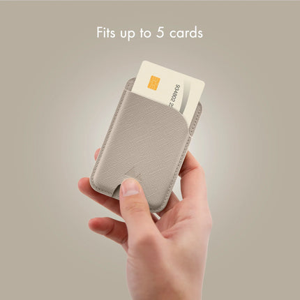 My Style MagSafe Compatible Magnet Card Houder met Stand Function Warm Grey productafbeelding 4