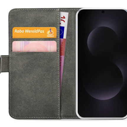 Mobilize Classic Gelly Wallet Book Case Samsung Galaxy S25 Edge 5G Black productafbeelding 4