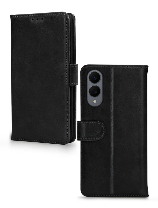 Mobilize Leather Wallet Samsung Galaxy S25 Edge 5G Black productafbeelding 2