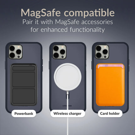 Mobilize MagSafe Compatible Hybrid Pro Case Apple iPhone 16 Pro Blue productafbeelding 8