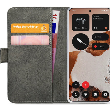 Mobilize Classic Gelly Wallet Book Case Nothing Cmf Phone (2) Pro Black productafbeelding 4