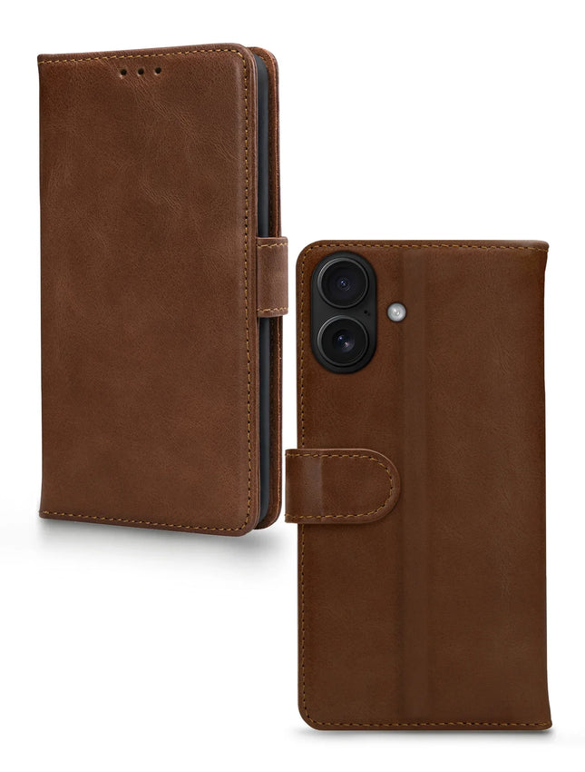 Mobilize Leather Wallet Apple iPhone 17 Brown productafbeelding 2