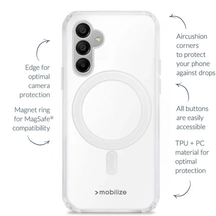 Mobilize MagSafe Compatible Naked Protection Case - Samsung Galaxy A36 5G/A56 5G Clear productafbeelding 3