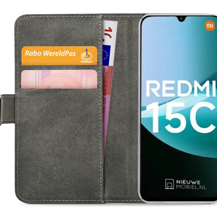 Mobilize Classic Gelly Wallet Book Case Xiaomi Redmi 15C 4G/5G Black productafbeelding 3
