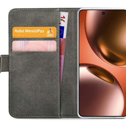 Mobilize Classic Gelly Wallet Book Case Realme Gt 7/Gt 7T Black productafbeelding 4