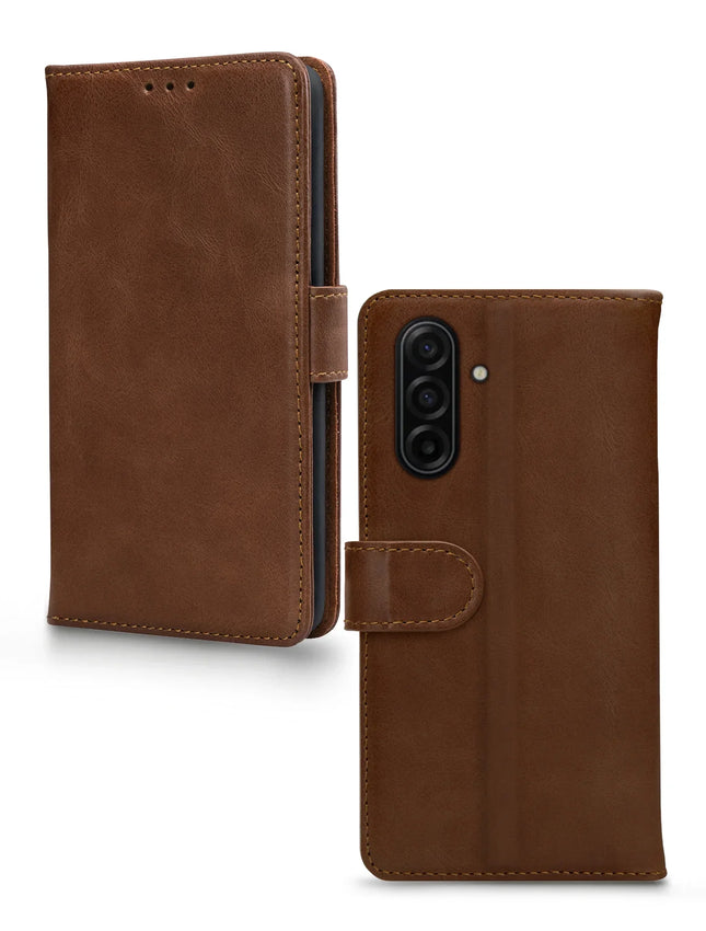 Mobilize Leather Wallet Samsung Galaxy A17 (4G/5G) Brown productafbeelding 2