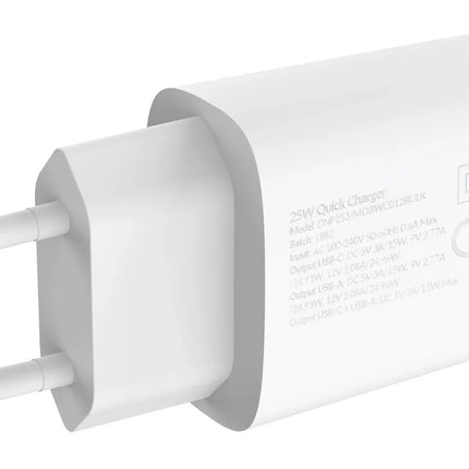 Mobilize Bulk Mobilize Wall Charger Usb-C + Usb 25W With Pd/Pps White (Bulk)