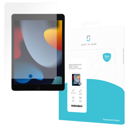 iPad 2021 (9th Gen)/2020 (8th Gen)/iPad 2019 (7th Gen) - Screenprotector Tempered Glass 2 pack - Clear