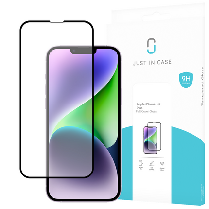 iPhone 14 Plus - Full Cover Screenprotector Tempered Glass - Black