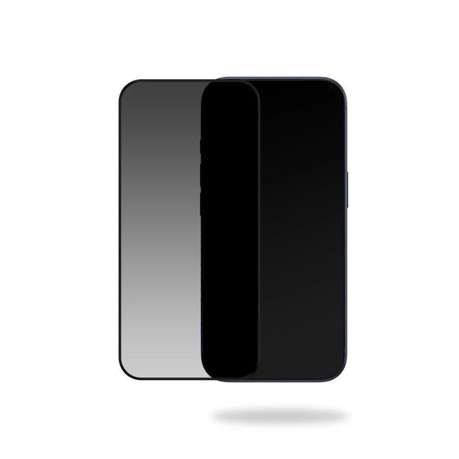 Apple iPhone 16 Pro Max/17 Pro Max Zwart Privacy Glass Zwart Frame Screenprotector - Apple - Zwart - Casebump