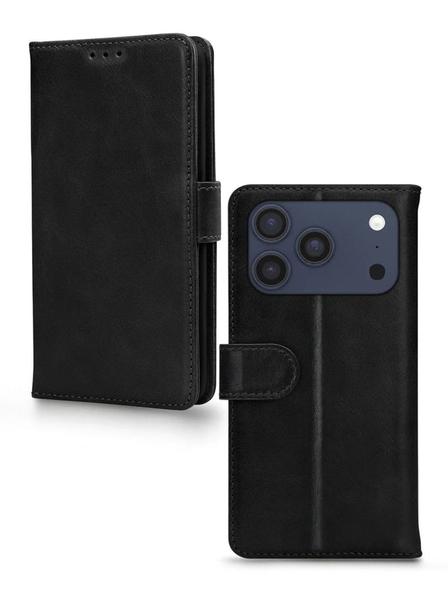 Apple iPhone 17 Pro Black Wallet Book Case Wallet Book Case Zwart - Apple - Casebump