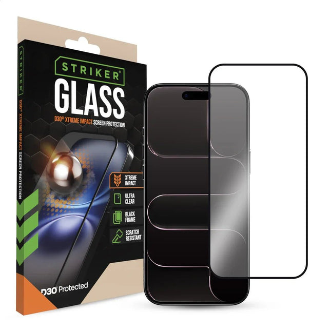 Apple iPhone Air Zwart Glass Zwart Frame Screenprotector - Apple - Zwart - Casebump