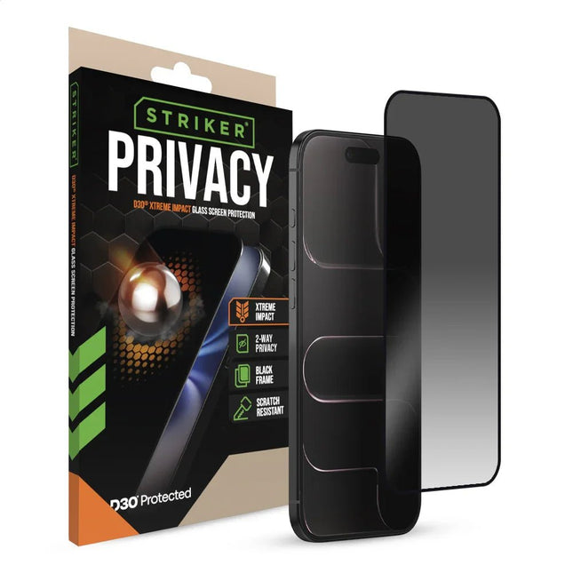 Apple iPhone Air Zwart Privacy Glass Zwart Frame Screenprotector - Apple - Zwart - Casebump