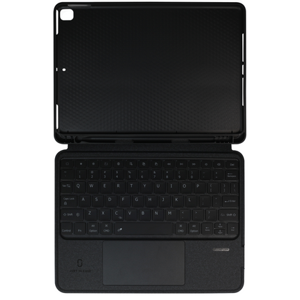 iPad 2021 (9th Gen) / 2020 (8th Gen) Back Cover + Flap + Qwerty Keyboard - Black
