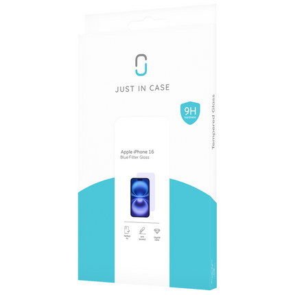 iPhone 16 - Blue Filter Screenprotector Tempered Glass