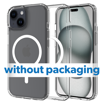 BULK | ArmorElite Case - iPhone 15 - Military Grade Back Cover - (compatible with MagSafe) - Clear