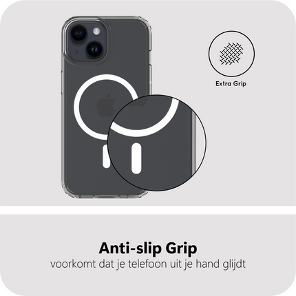 BULK | ArmorElite Case - iPhone 15 - Military Grade Back Cover - (compatible with MagSafe) - Clear