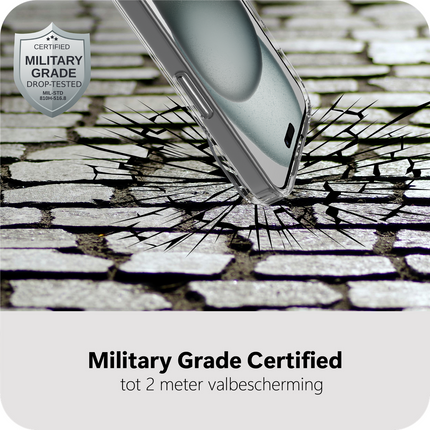 BULK | ArmorElite Case - iPhone 15 - Military Grade Back Cover - (compatible with MagSafe) - Clear