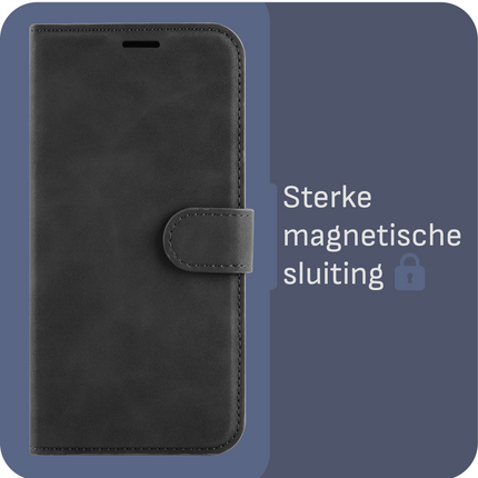 BULK | PrimeWallet Case - iPhone 15 - PU leather Wallet Case - Black