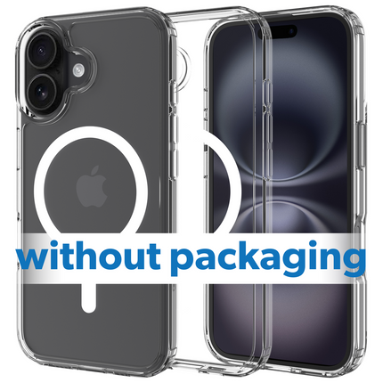 BULK | ArmorElite Case - iPhone 16 - Military Grade Back Cover - (compatible with MagSafe) - Clear