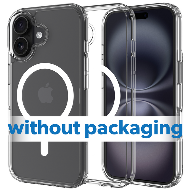BULK | ArmorElite Case - iPhone 16 - Military Grade Back Cover - (compatible with MagSafe) - Clear