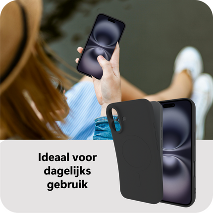 BULK | Flex Case - iPhone 16 - TPU Back Cover - (compatible with MagSafe) - Black