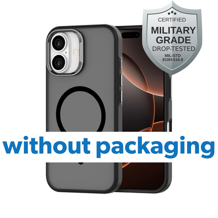 BULK | ArmorElite Case - iPhone 16 - Military Grade Back Cover - (compatible with MagSafe) - Black