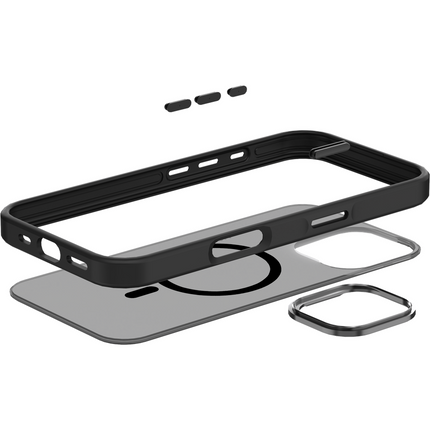 BULK | ArmorElite Case - iPhone 16 - Military Grade Back Cover - (compatible with MagSafe) - Black