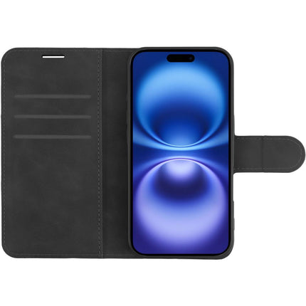 BULK | PrimeWallet Case - iPhone 16 - PU leather Wallet Case - Black