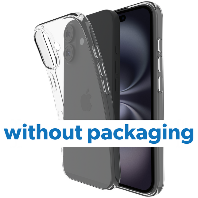 BULK | Zero% Case - iPhone 16 - Soft TPU Back Cover (GRS Recycled) - Clear