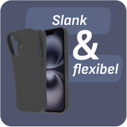 BULK | Zero% Case - iPhone 16 - Soft TPU Back Cover (GRS Recycled) - Black