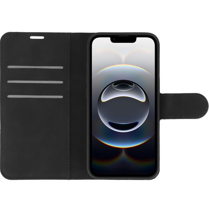 BULK | PrimeWallet Case - iPhone 17e / 16e - PU leather Wallet Case - Black