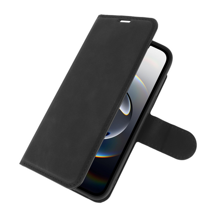 BULK | PrimeWallet Case - iPhone 17e / 16e - PU leather Wallet Case - Black