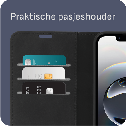 BULK | PrimeWallet Case - iPhone 17e / 16e - PU leather Wallet Case - Black