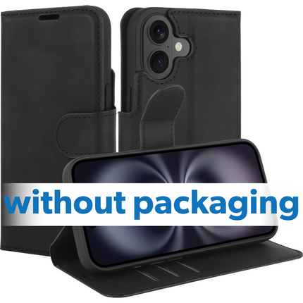 BULK | PrimeWallet Case - iPhone 17 - PU leather Wallet Case - Black