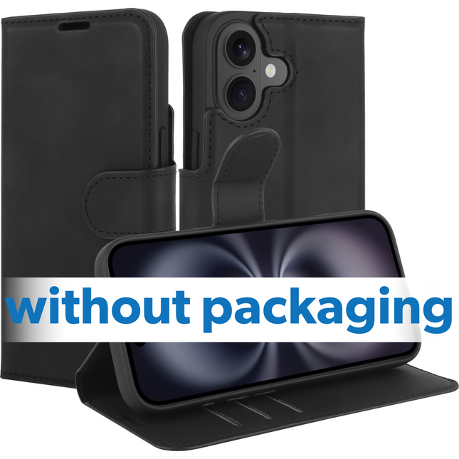 BULK | PrimeWallet Case - iPhone 17 - PU leather Wallet Case - Black
