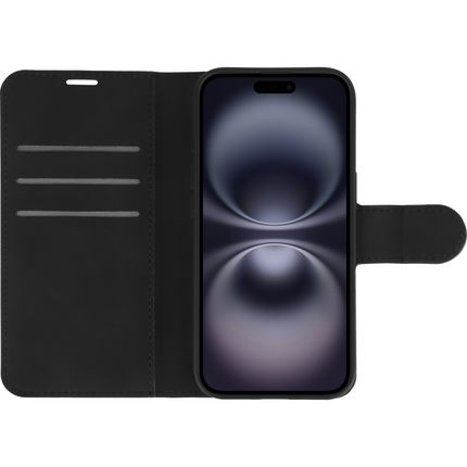 BULK | PrimeWallet Case - iPhone 17 - PU leather Wallet Case - Black
