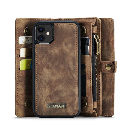 CASEME Apple iPhone 12/12 Pro Vintage Portemonnee Hoesje - Brown - Casebump